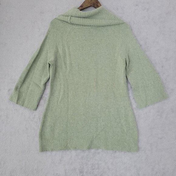 Marisa Christina Wool Angora Womens Sage Green Cowl Neck Sweater L JCT - Picture 2 of 7